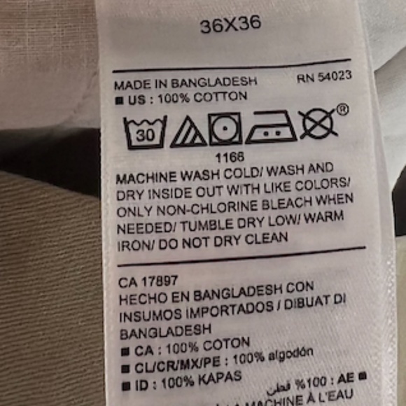 NWT: old navy Straight Uniform Non-Stretch Chino Pants (36 x 36) $35 - Picture 16 of 16